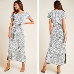 Taleen textured leopard midi dress